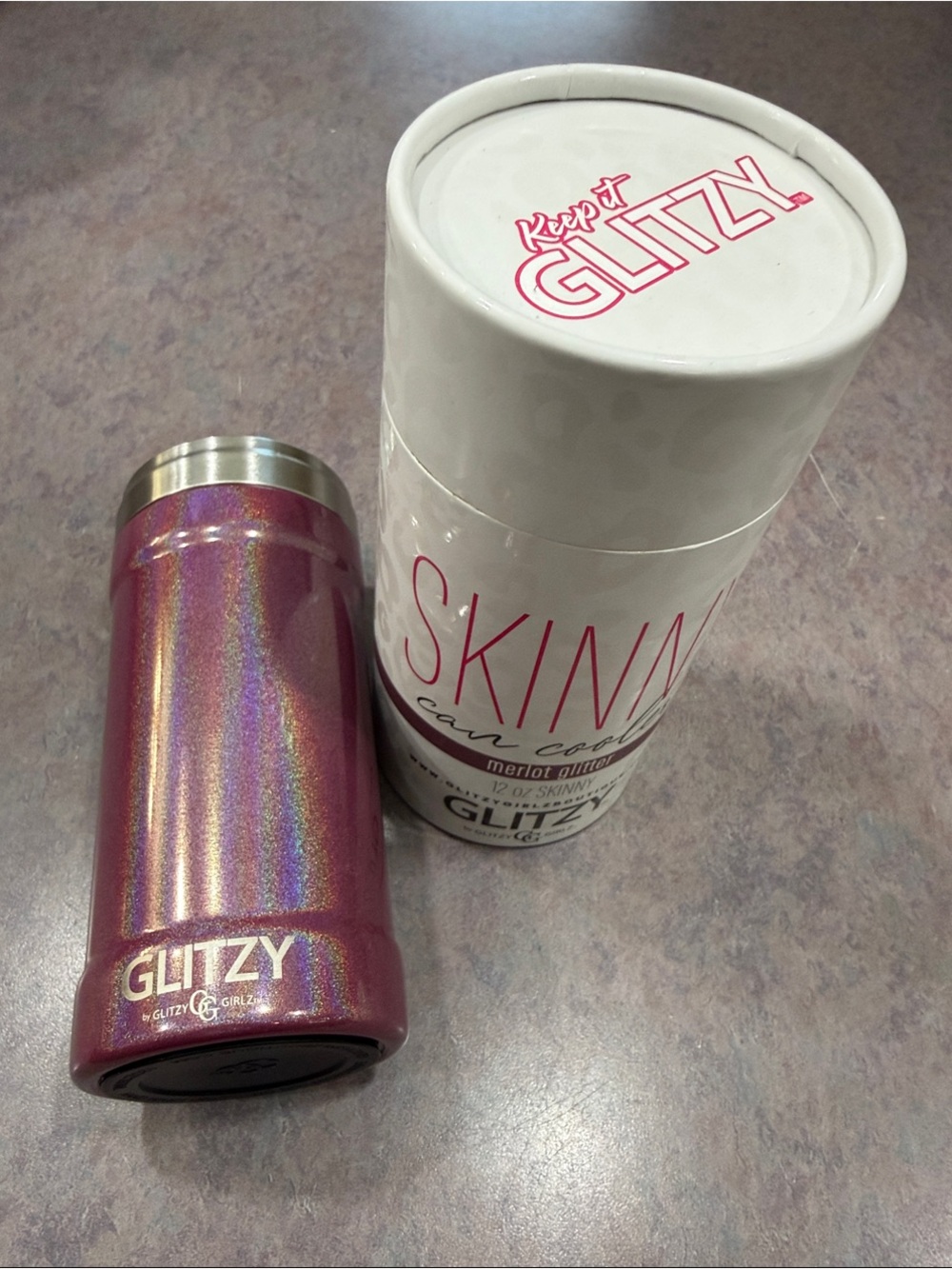 Glitz Iridescent Pink Insulated  Travel Tumbler - Keep it Glitz
